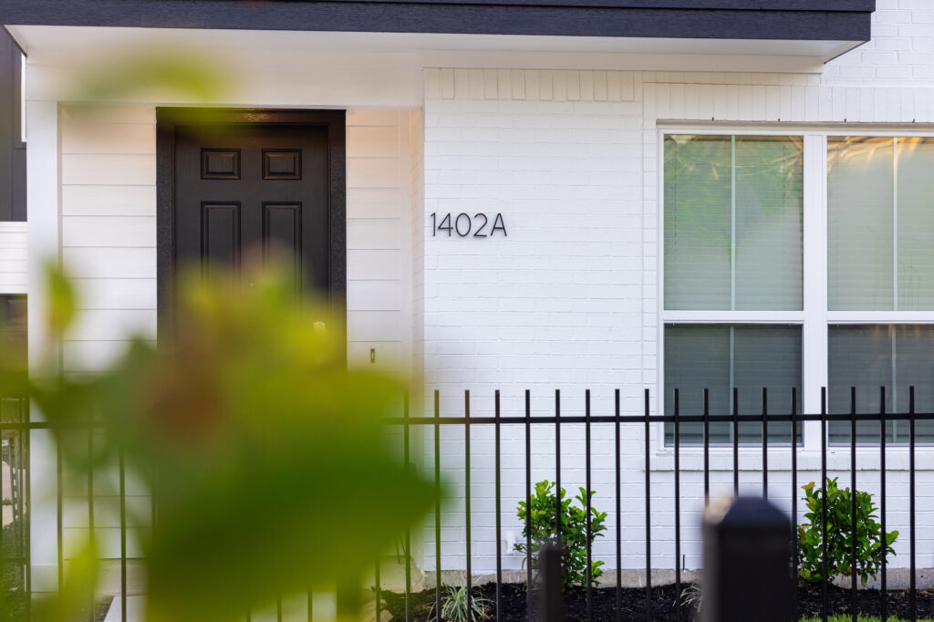 front porch view of a townhome