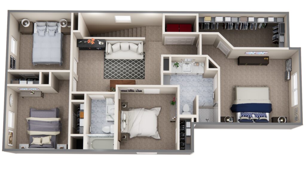 rendering of the Penny floor plan second floor