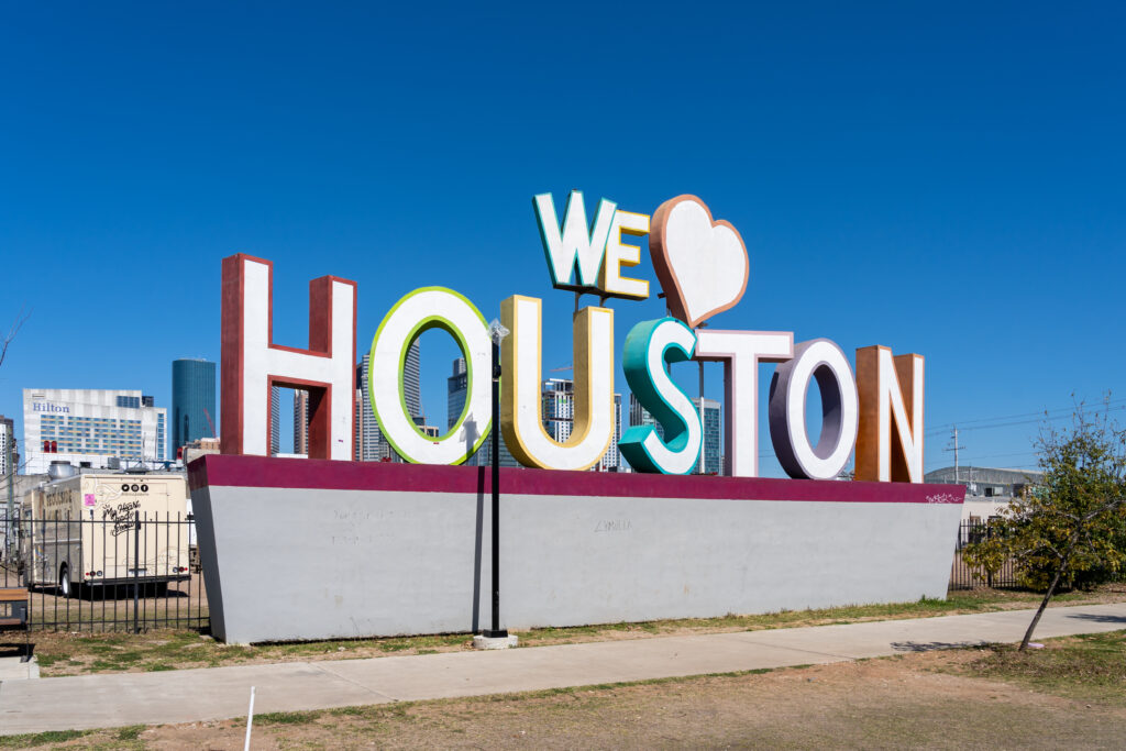 we love Houston sign in Houston Texas