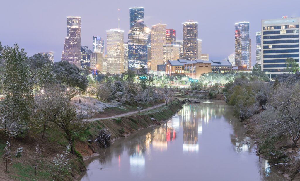 Downtown Houston During The Wintertime