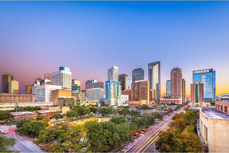 Skyline view of Downtown Houston